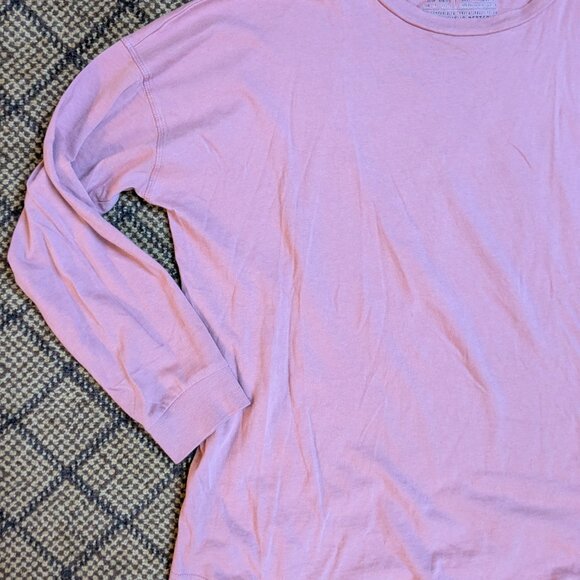 Volcom Men's Iconic Stone Long Sleeve T-Shirt Pink Size XS 100% Cotton Lounge - Picture 2 of 9